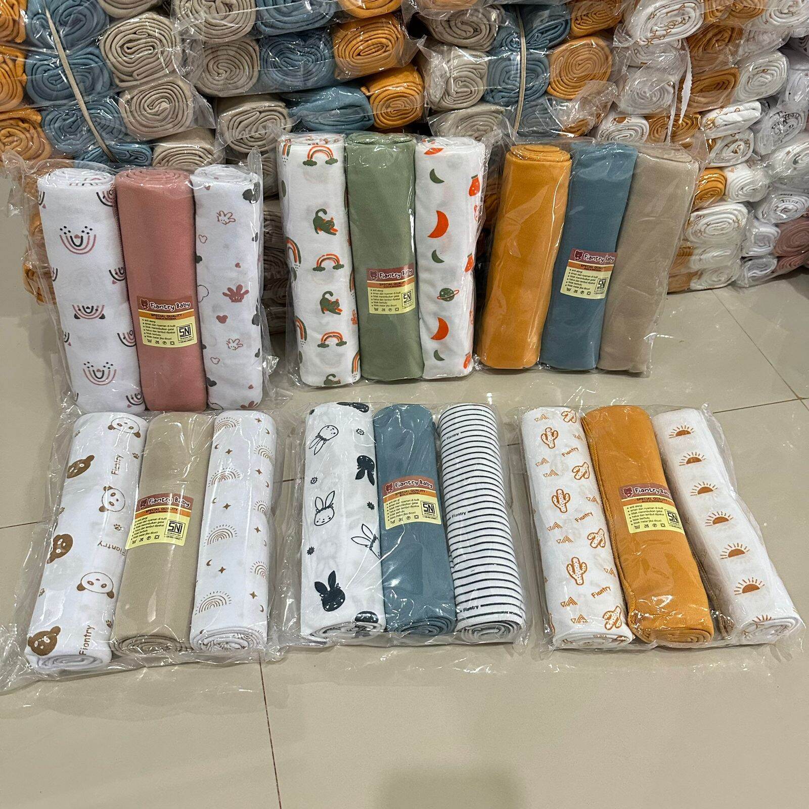 bedong bayi Fiantrybaby SNI isi 3pcs 110x90cm