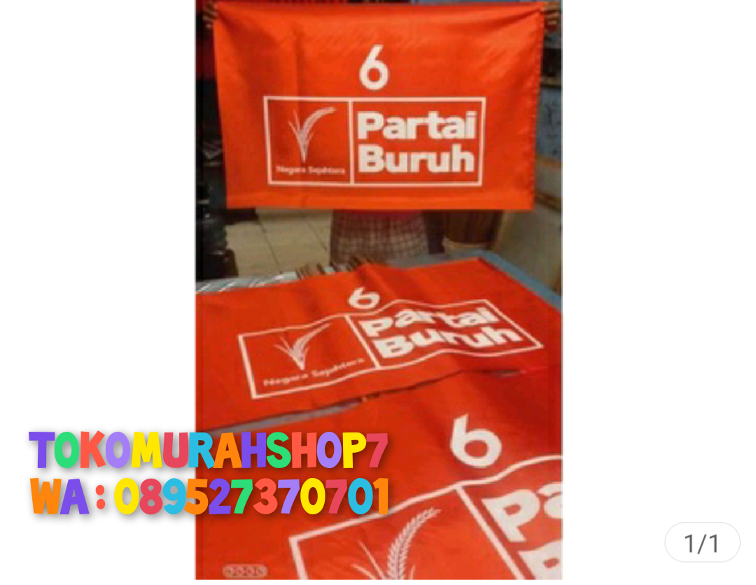 Bendera Partai Buruh Ukuran 60 X 90 Minimal Pembelian 100 Pcs Lazada