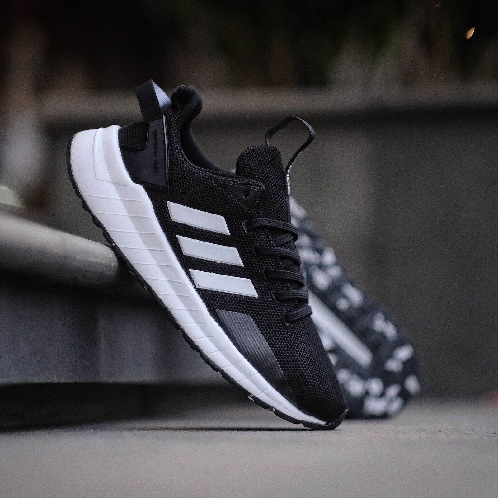 mens adidas black and white