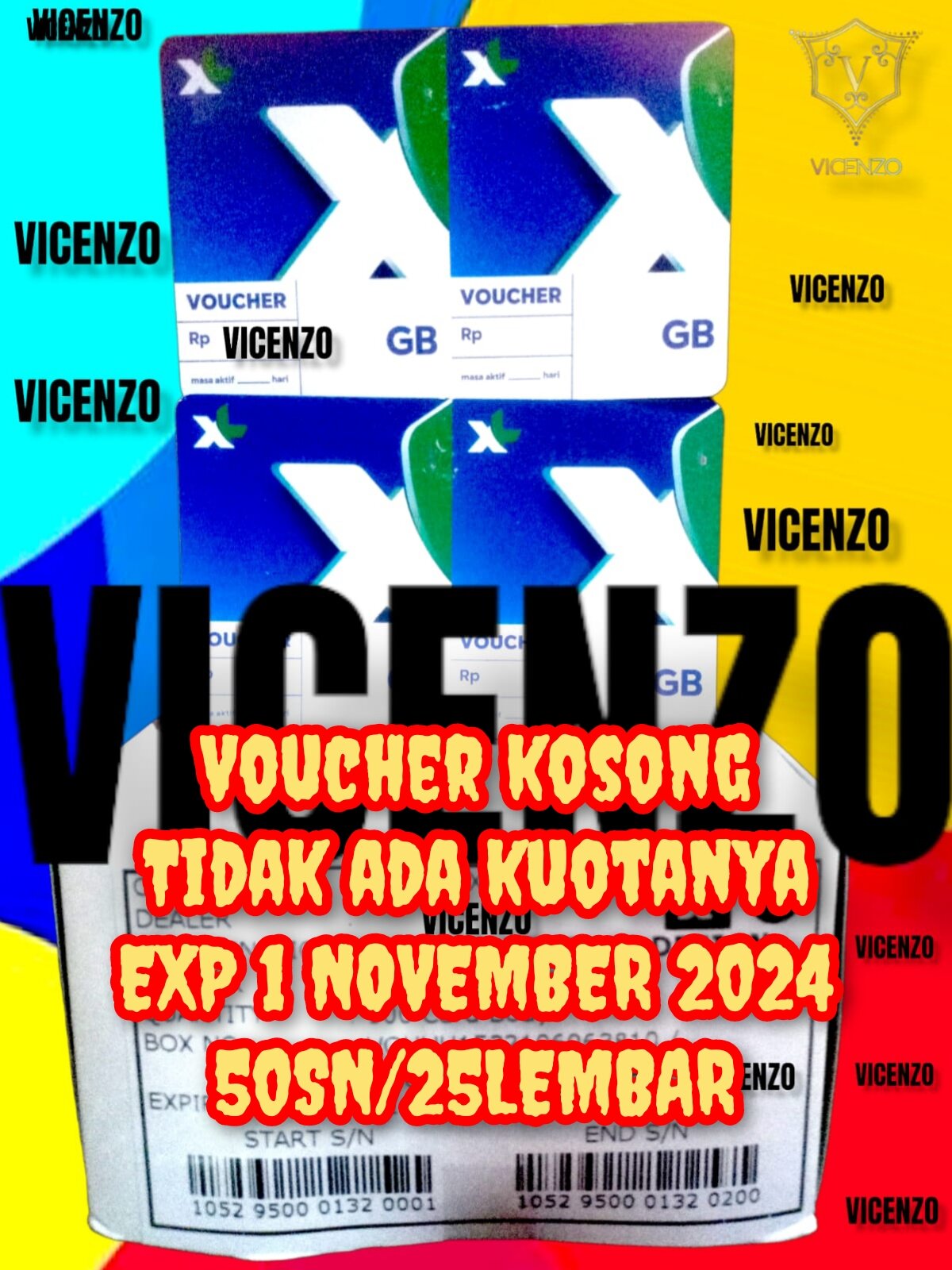 voucher kosong xl 50sn\25 lembar nasional | Lazada Indonesia