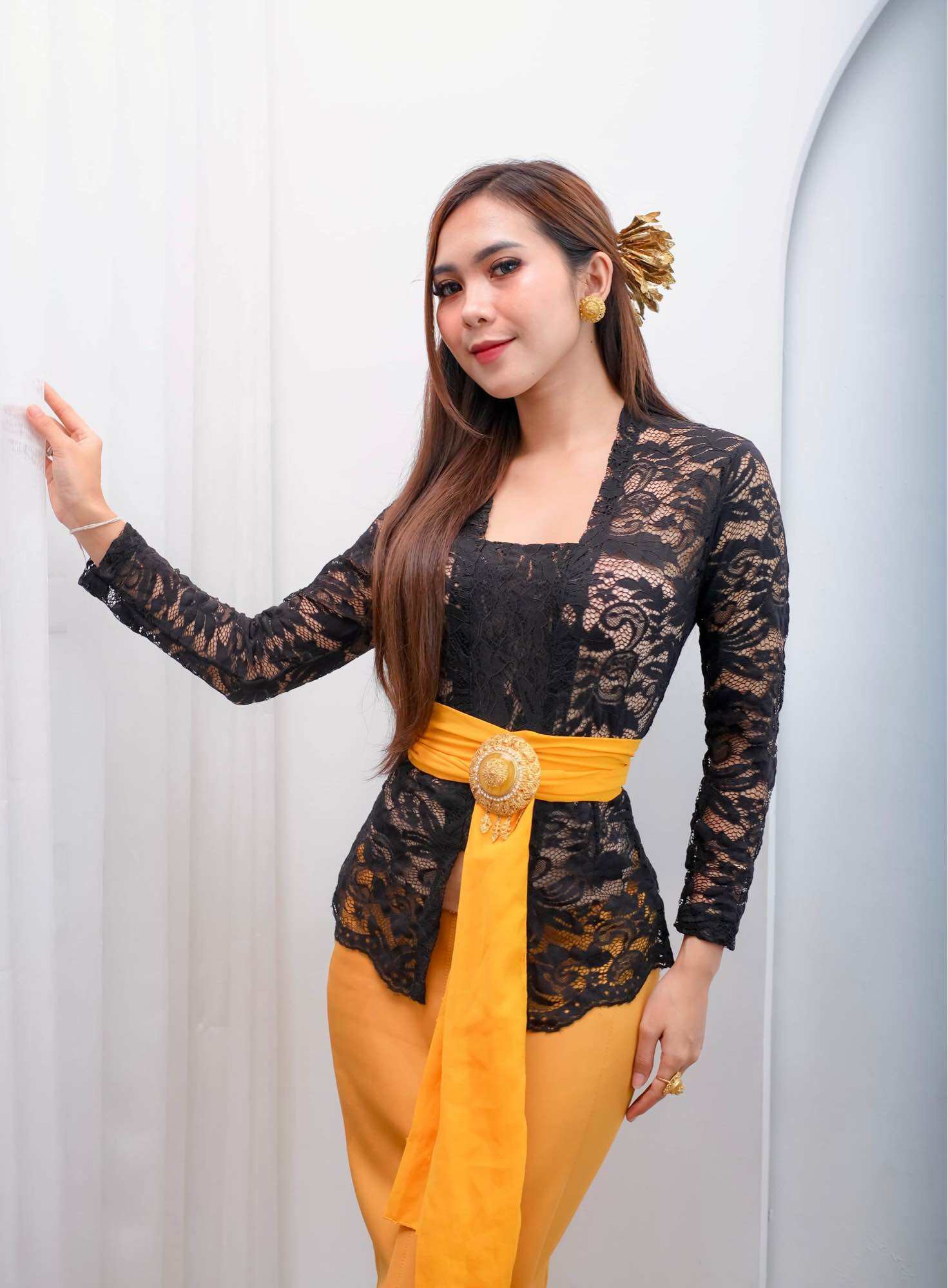 Jual Kebaya Jadi Brokat Stretch Lengan Panjang Kebaya Bali Strait