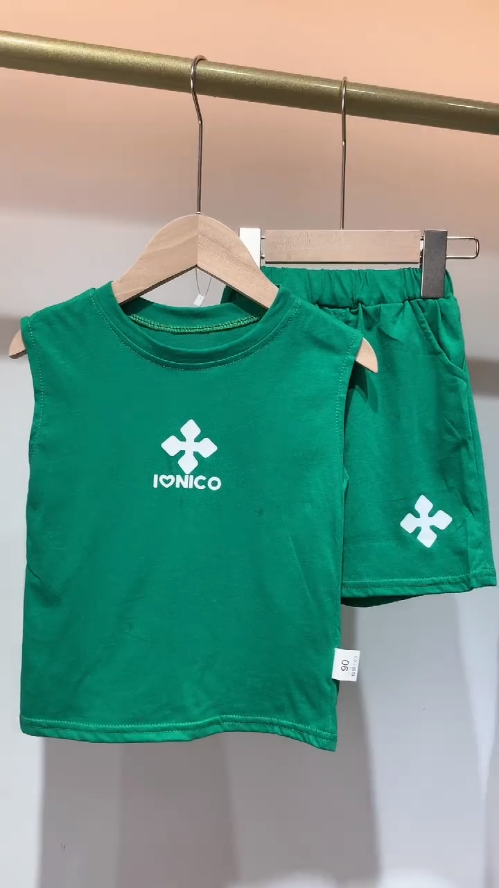 Musim panas cowok Tanpa lengan pakaian anak laki laki