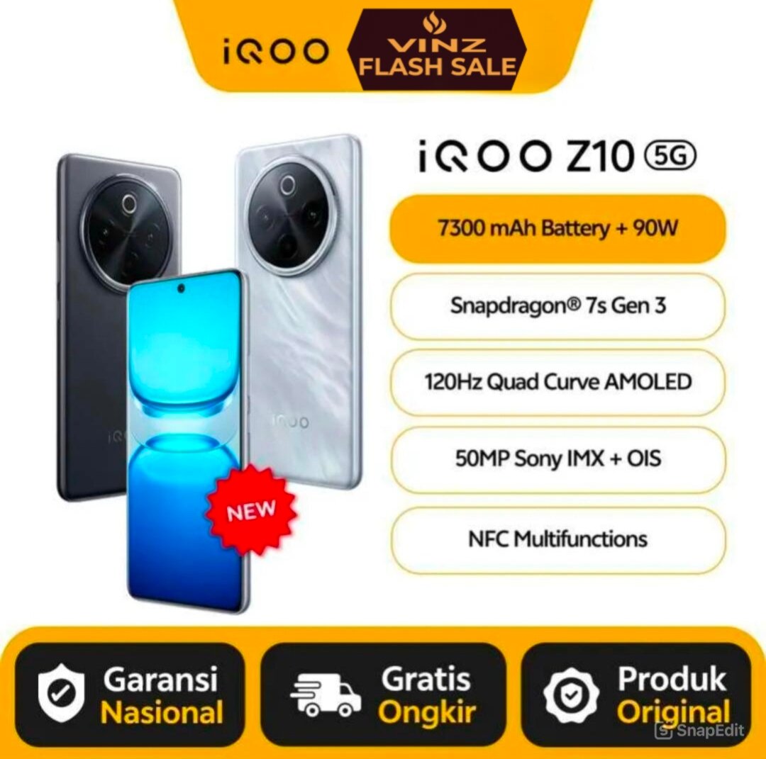 Iqoo Z10 Garansi Resmi Harga  3,997,000 Ringgit*Penghantaran Percuma