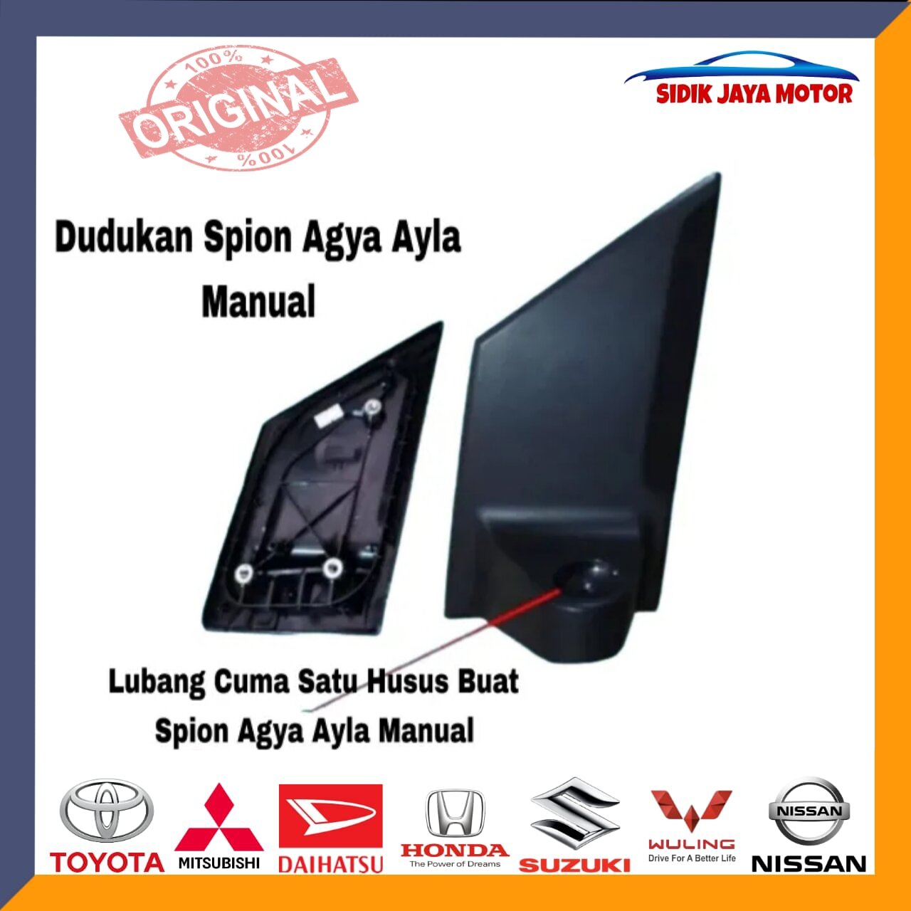 Dudukan Kaki Spion agya ayla manual original satuan kanan atau kiri Giá 75,000 Đồng*Miễn phí vận chuyển