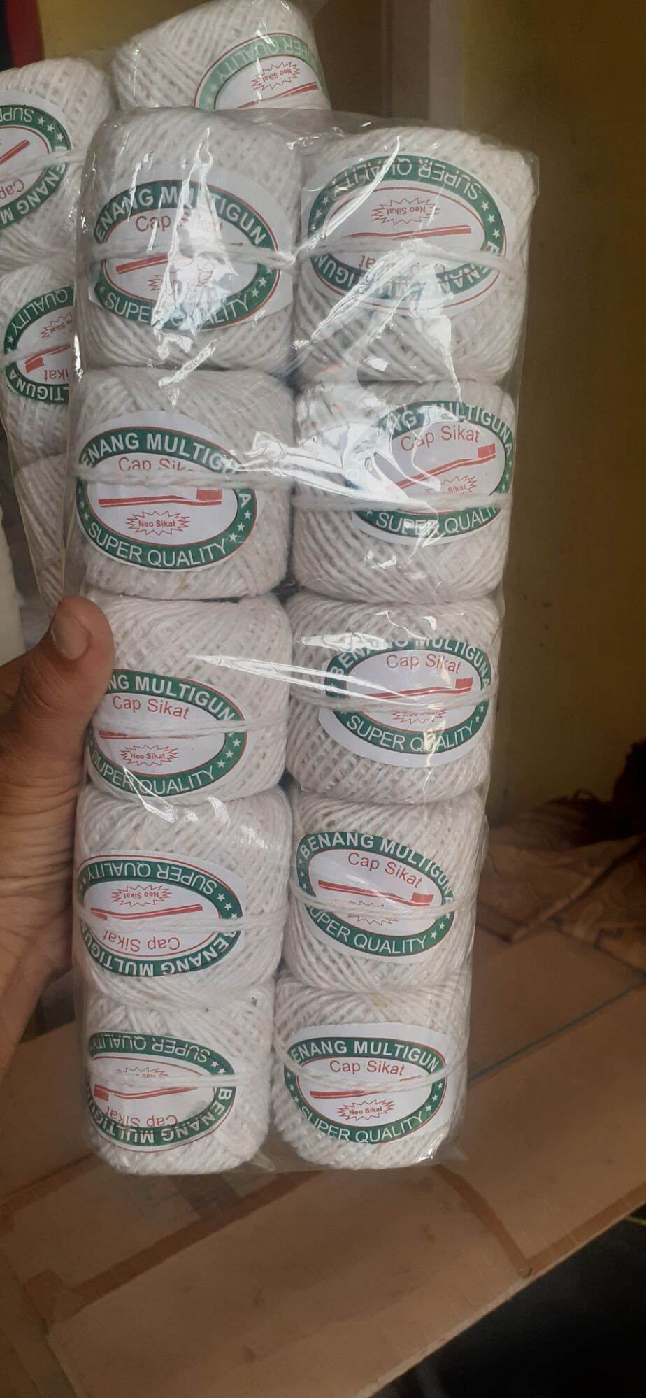 benang kasur benang rajut benang putih 10 roll