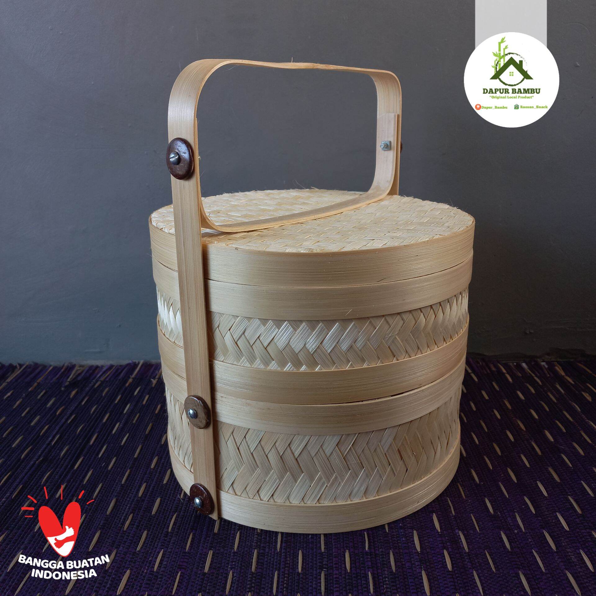 Bambu Ranti Rantang Bambu Bulat Anyaman Jubung/Rantang Bambu/Rantang/Hampers Bambu ...