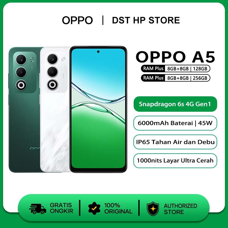 Oppo a5 8GB/128GB & 8GB/256GB [military-grade shock resistance, 6000mAh large battery, IP65] Harga 2,899,000 rupiah*Gratis Ongkir