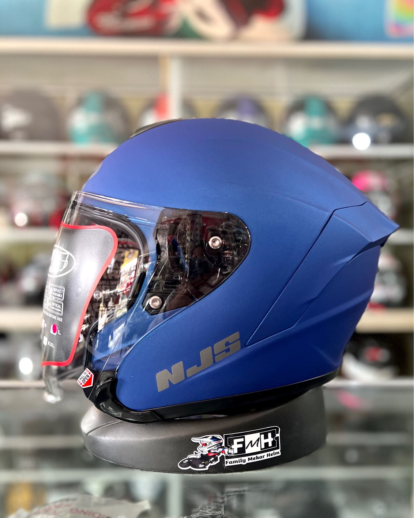 HELM NJS KAIROZ WARNA BIRU DOF HELM HALF FACE ORIGINAL NJS Lazada Indonesia
