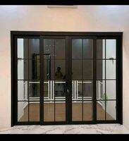 pintu sleding + kanan kiri kaca mati uk T200×L220 free packing kayu
