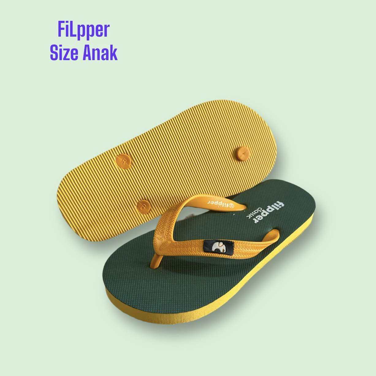 Sandal FLIPPER KIDS basic Hitam dan Warna - SANDAL JEPIT VIRAL | Lazada
