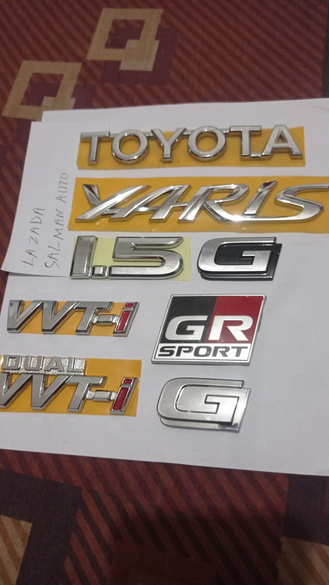 emblem TOYOTA YARIS Harga 16,000 rupiah*Gratis Ongkir