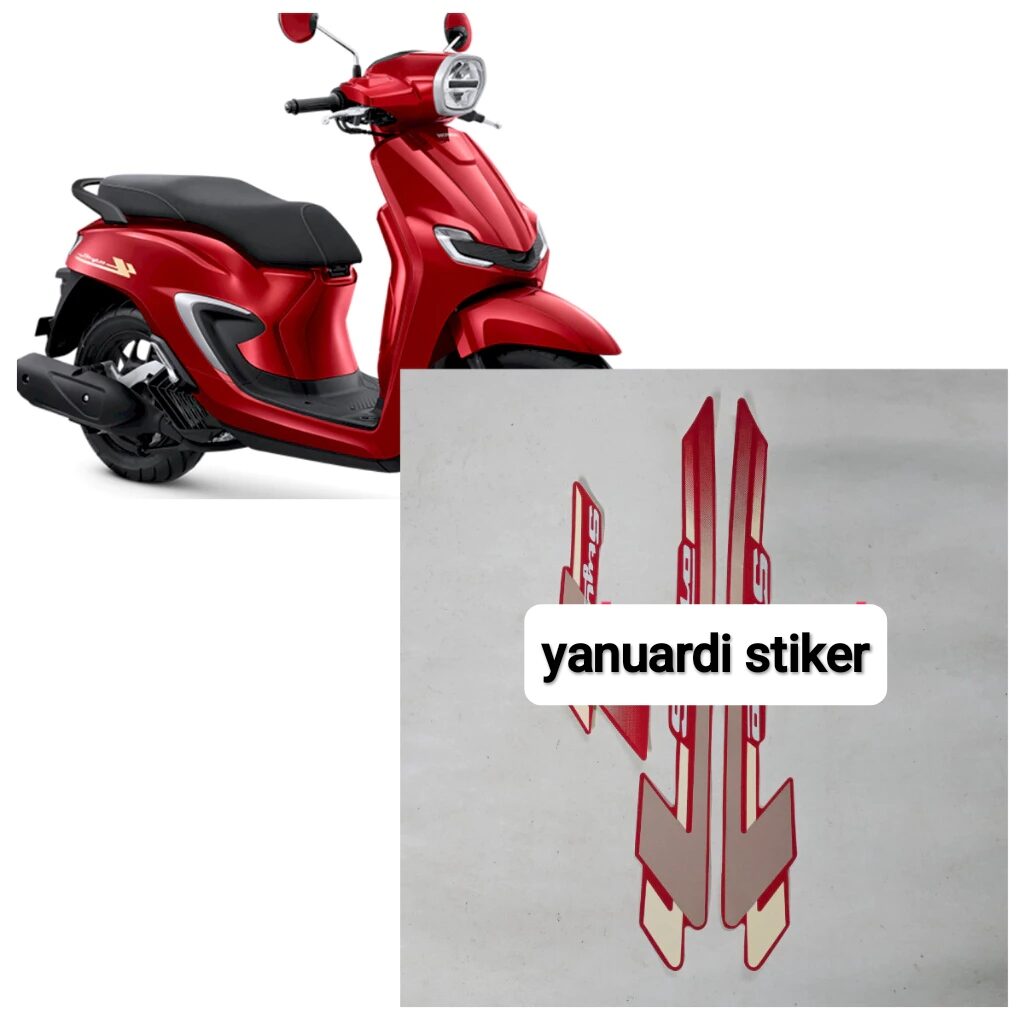 STRIPING LIST STIKER MOTOR HONDA STYLO 160 TAHUN 2024 MERAH STYLO 160 ...