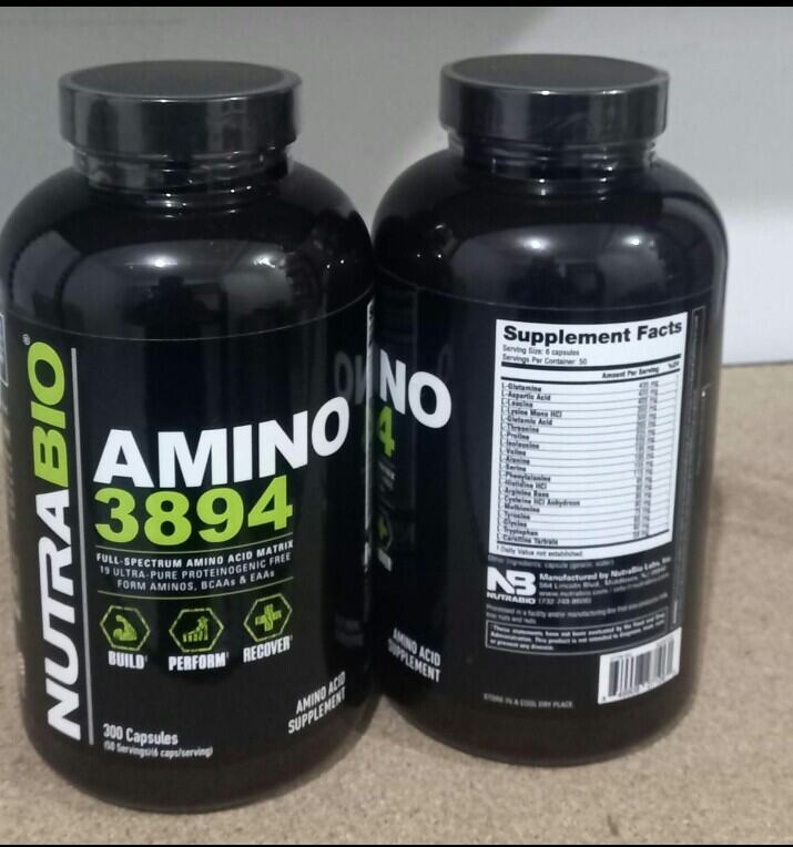 Amino 3894 NutraBio whey protein isolate isi 300 capsul amino kapsul