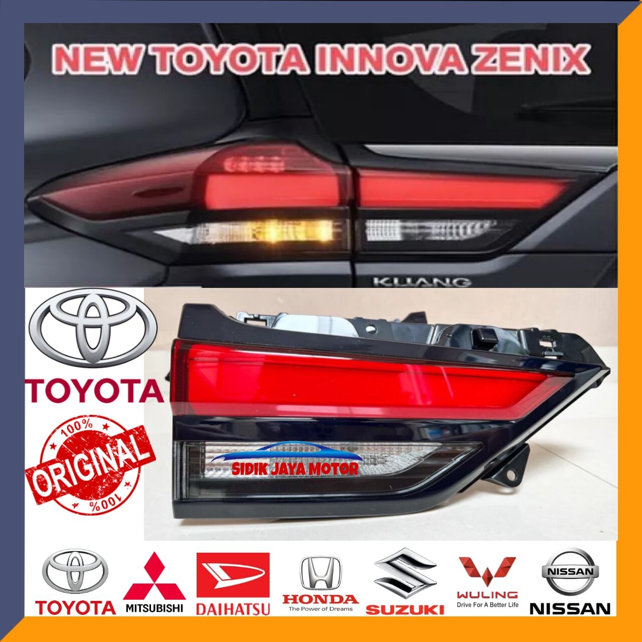 Lampu Belakang Lampu Bagasi Kijang Innova Zenix original 2023 Reflektor bagasi Innova Zenix Harga 525,000 rupiah*Gratis Ongkir
