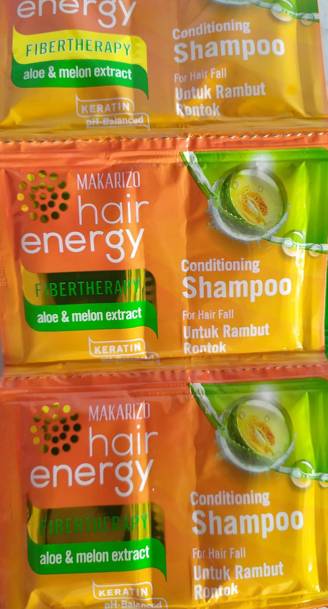 Makarizo (12x2 pcs) hair energy fibertherapy conditioning shampoo/sampo dan kondisioner ( beli 1 ...