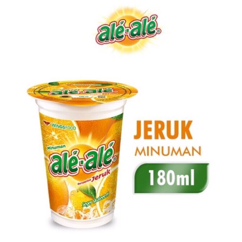 PROMO ale ale jeruk isi 180ml rasanya seger ale ale jeruk minuman gelas ...