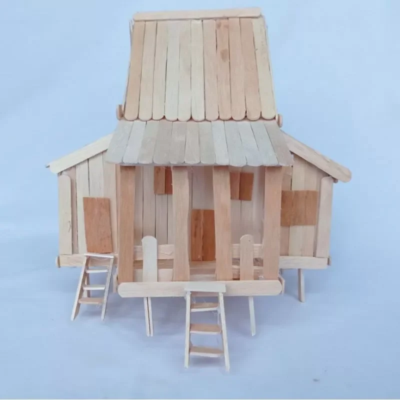 Miniatur Rumah Adat Banjarmasin Kalimantan dari Stik Es Krim | Lazada