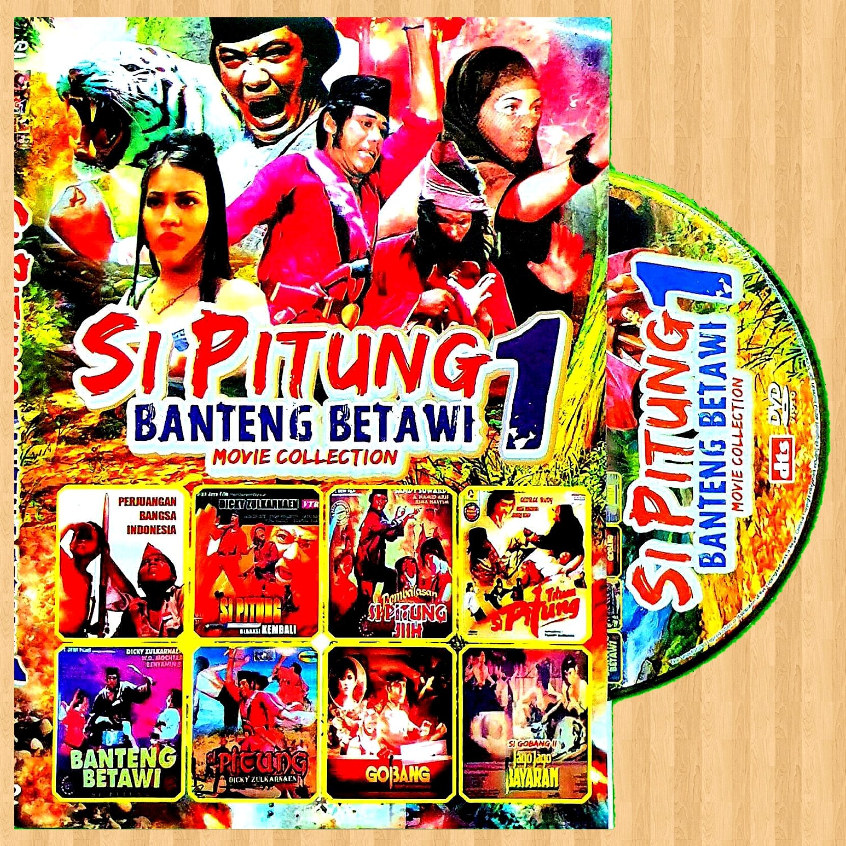 KASET DVD FILM SI PITUNG LENGKAP 8 JUDUL-KASET DVD FILM INDONESIA JADUL