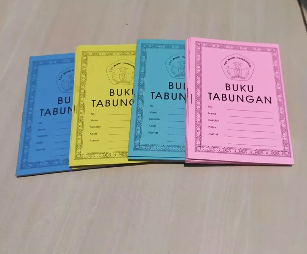 1 pak 50 buku buku tabungan sekolah buku tabungan isi 50 buku | Lazada ...