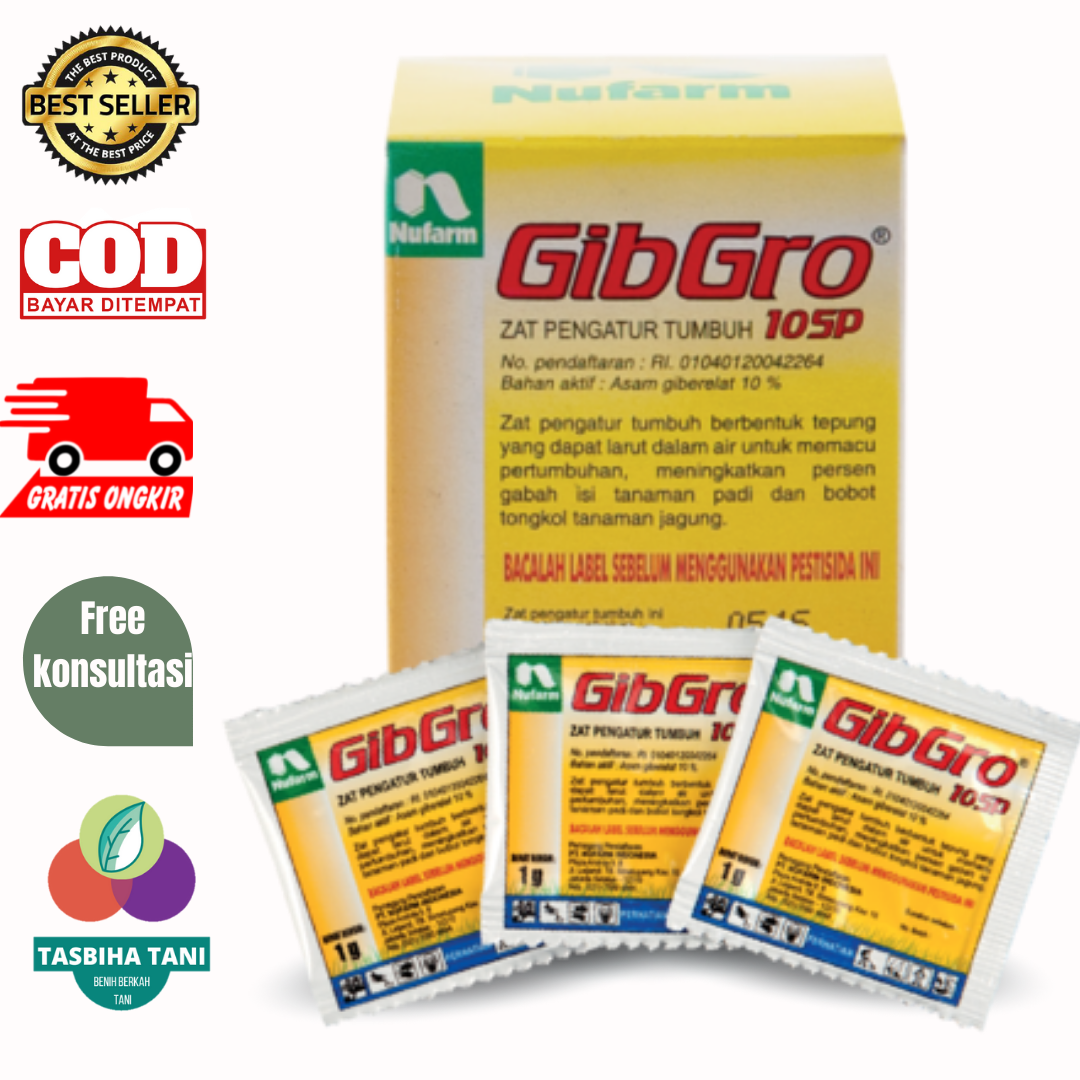 Gibgro 10 Sp Zat Pengatur Tumbuh GA3 Kemasan 1Gram | Giberelin Murni ...