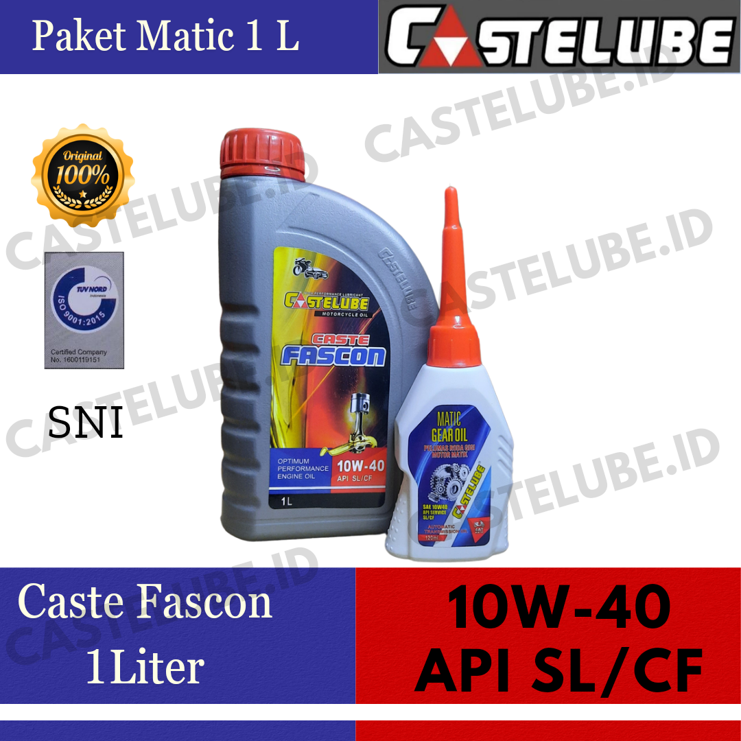 Paket Matic - Castelube Oil SAE 10W-40 1 Ltr + Gear Matic 120 ml ...