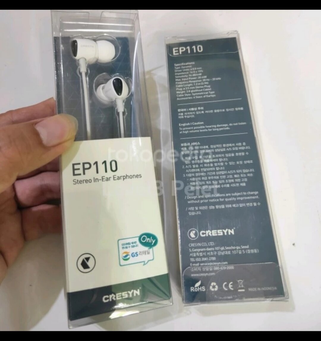 Headset Premium CRESYN EP110 Ori INDONESIA BY KOREA Earphone Bass ...
