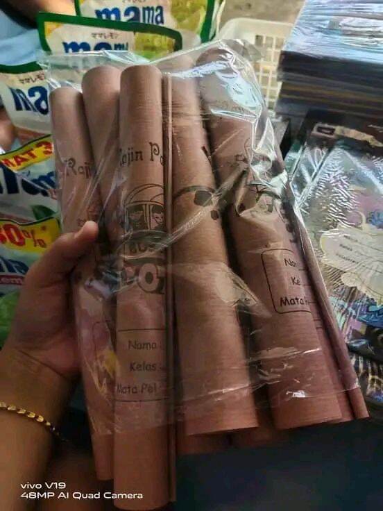 (Isi 10+10 Lembar) Sampul Buku+Sampul Plastik/Sampul Buku Coklat/Sampul Plastik Bening Berkualitas/Sampul Buku Murah