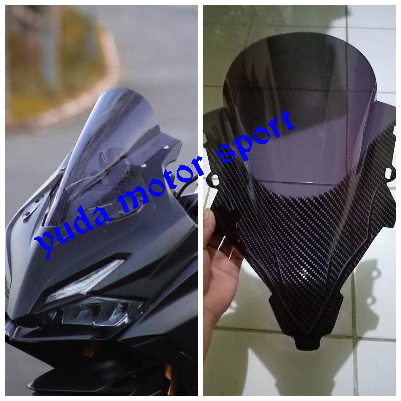 Visor Windshield CBR 150R 2021 K45R smoke Carbon Karbon terlaris