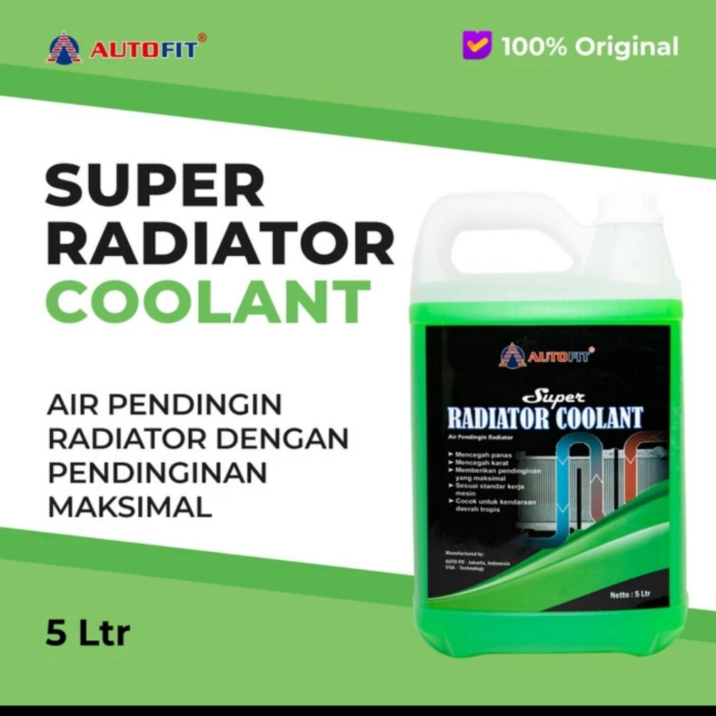 Green Red Radiator Coolant Water Contains 5 Liters Autofit/Toyota Car Radiator Coolant Water Harga 19,000 rupiah*Gratis Ongkir