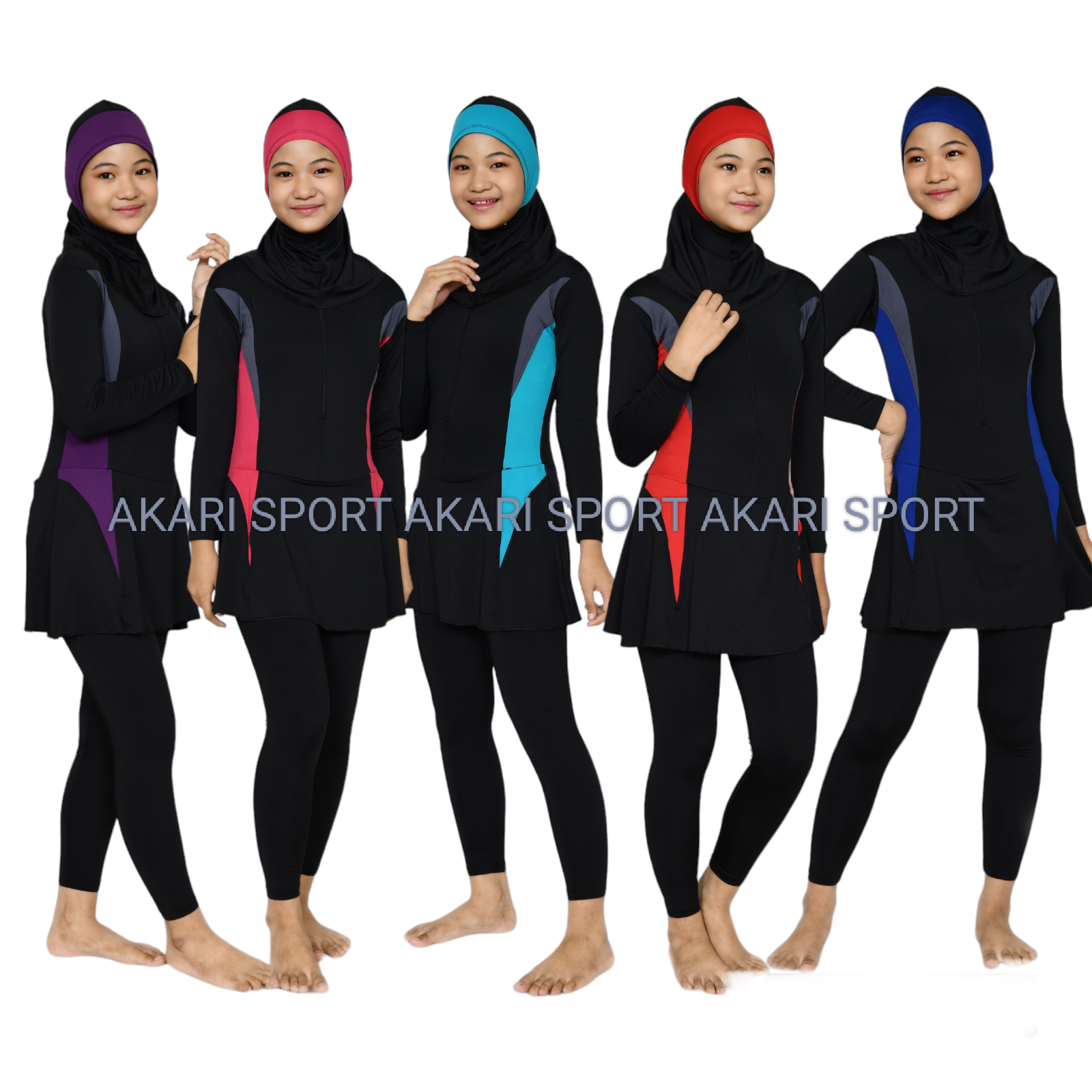 Muslim children's swimsuit kindergarten Primary School women's hijab spandex premium