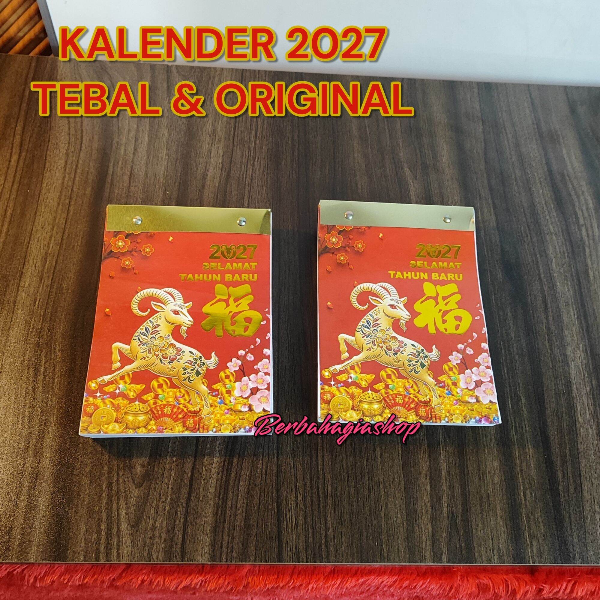 Kalender Sobek Tahun 2027 Ukuran Sedang Indonesia / Calender Robek New Cina Jawa Arab
