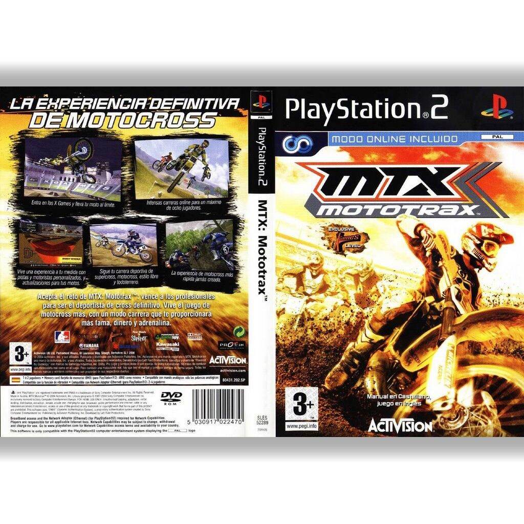 MTX Mototrax (PS2)  CAPAS DE DVD - CAPAS PARA DVD