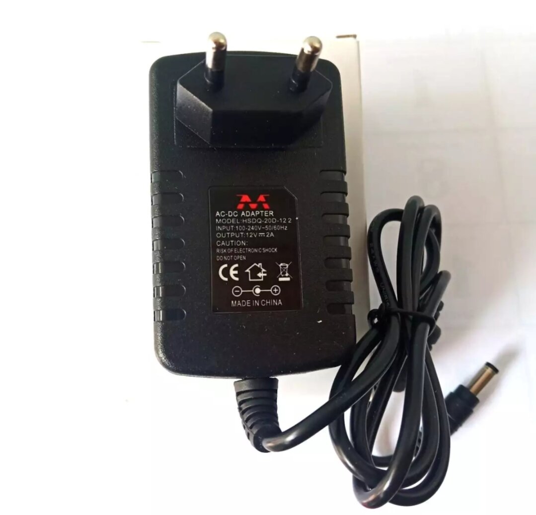 Adaptor 12V 2A Murni Merek M 12 Volt 2 Amper Adaptor Pompa DC DVR LED ...