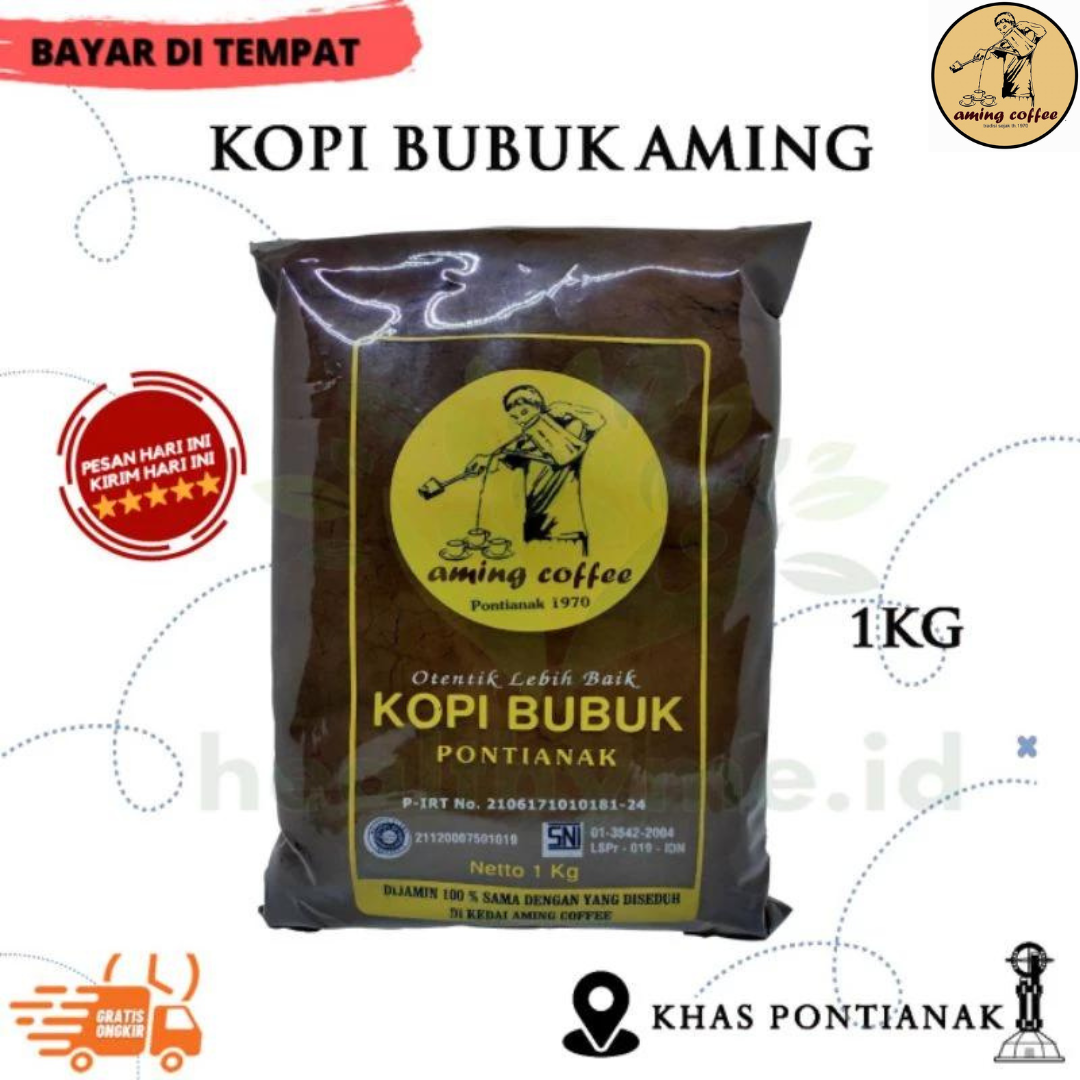 kopi aming pontianak 1 kg kopi legendaris kopi bubuk aming pontianak ...