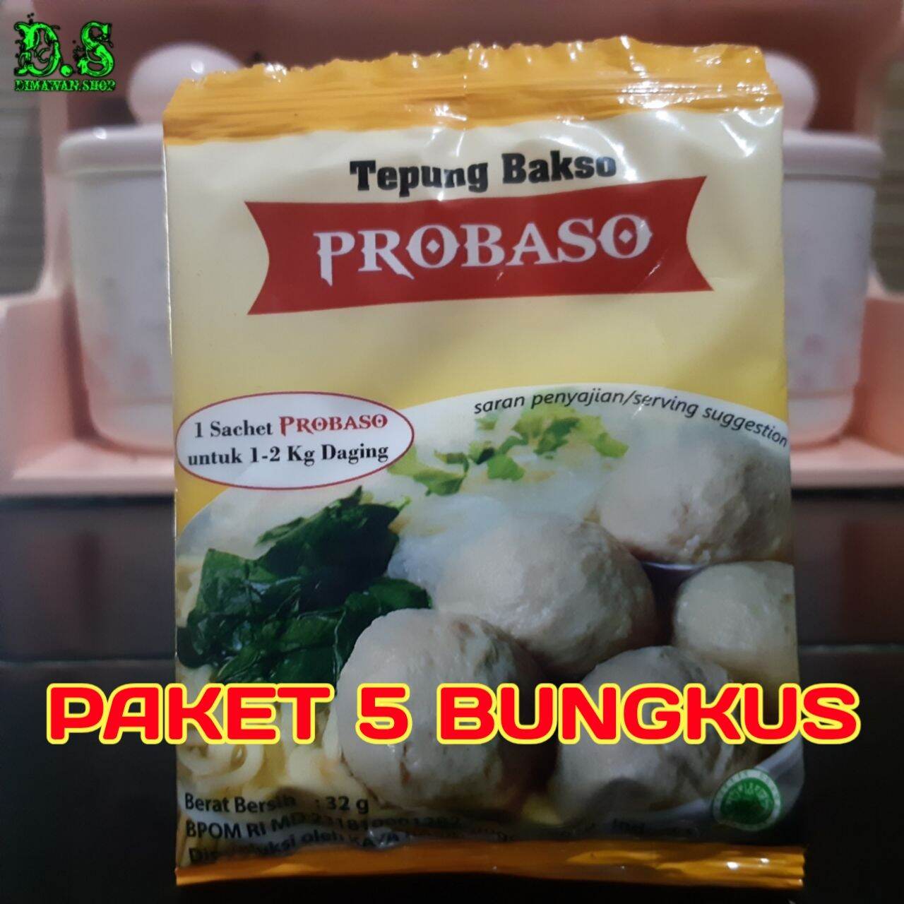 Probaso Tepung Pengenyal Bakso 32 Gram 5pcs Lazada Indonesia