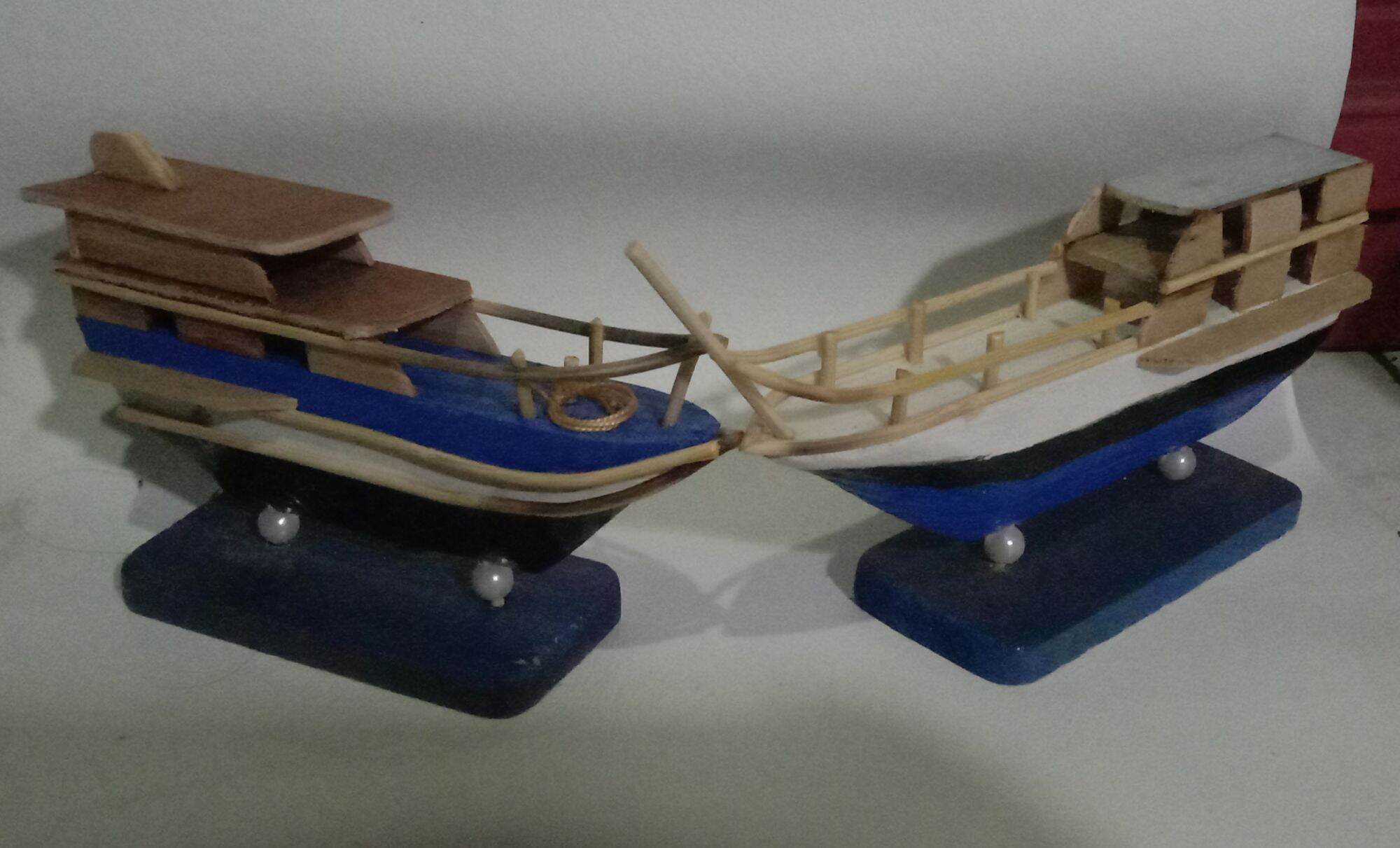 miniatur kapal layar mentahan prakarya