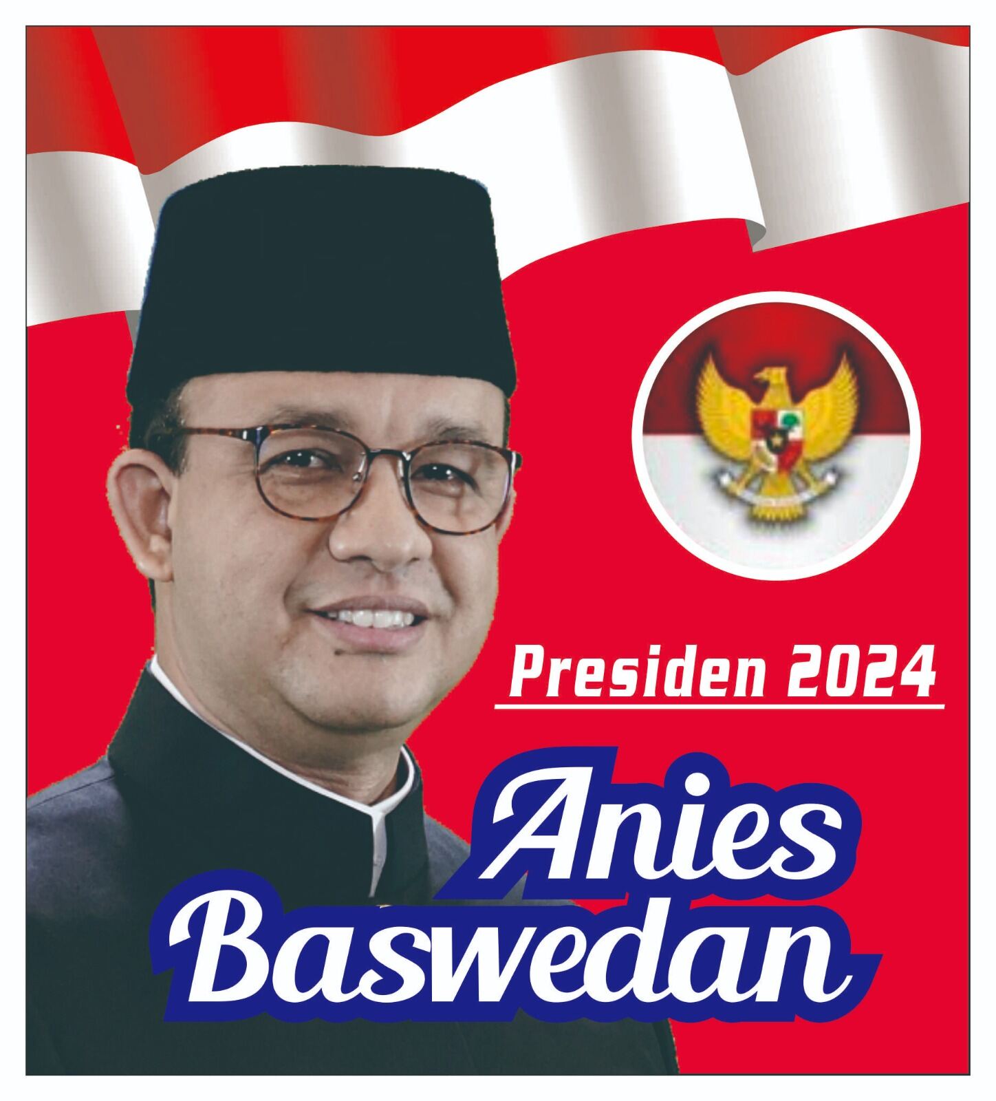 Stiker Anies Baswedan Presiden 2024. 9x10cm Rp.300/pccs. Isi 100pcs ...