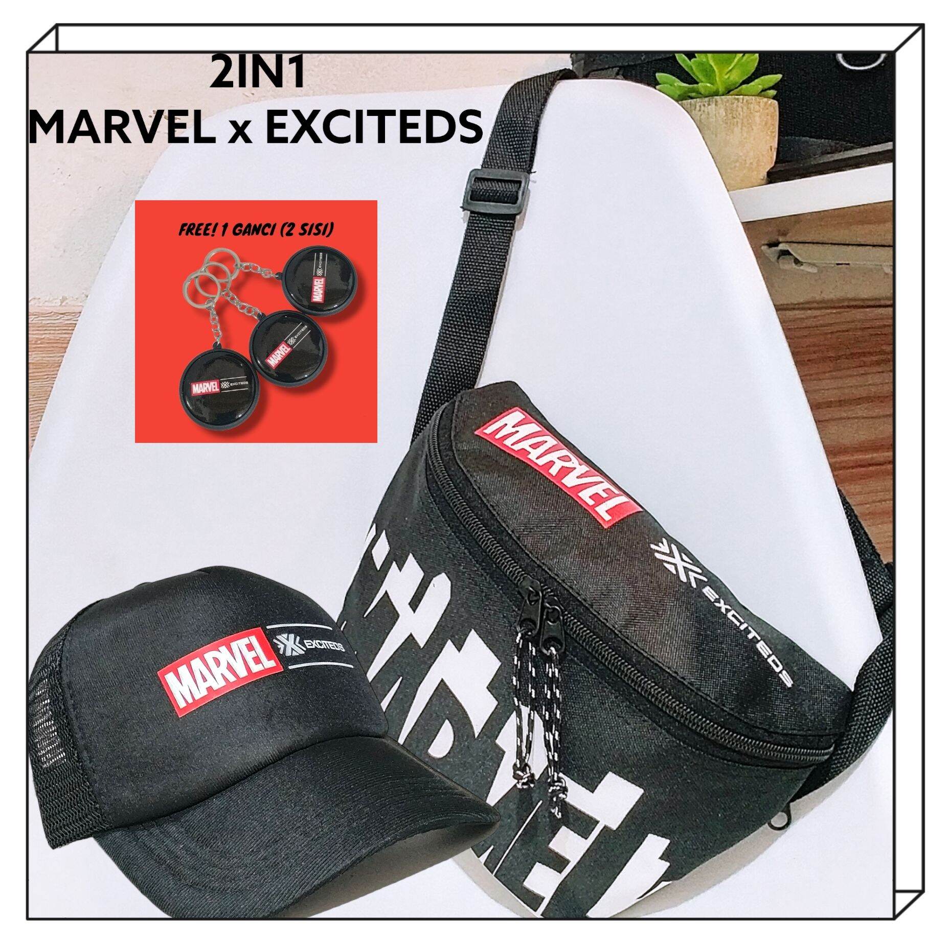 Murazhshop - Tas Selempang Anak Laki Laki Waistbag Kids Uni Bumbag Marvel Avenger x Exciteds Edition