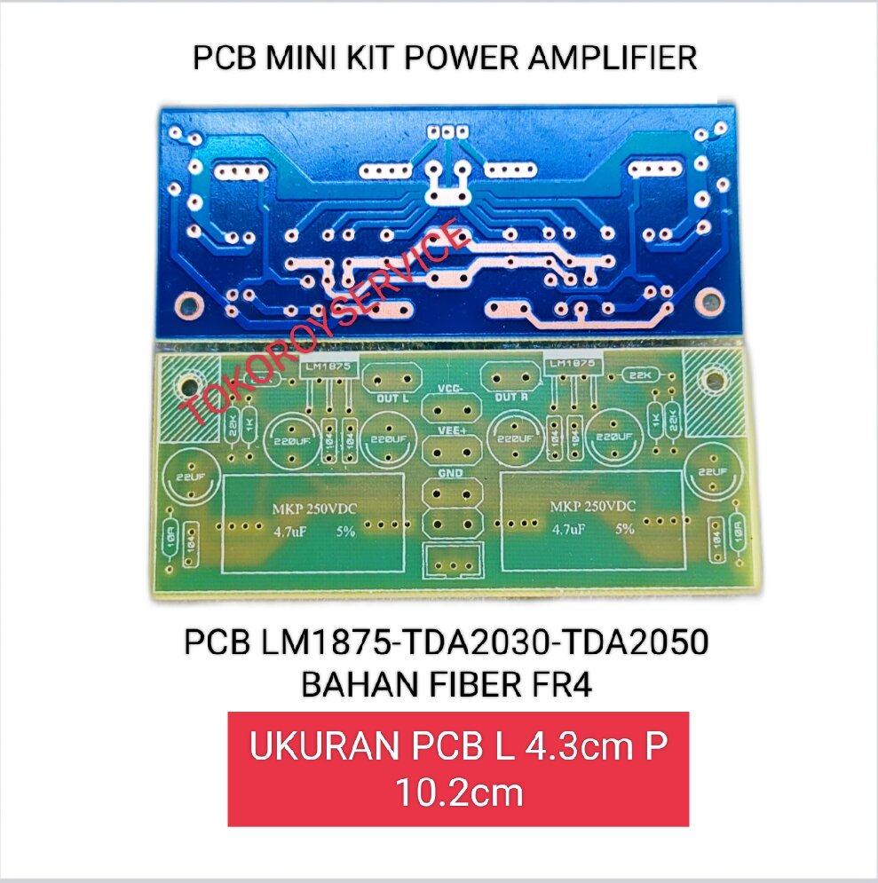PCB LM1875 Bisa Untuk IC TDA2030 dan IC TDA2050 / PCB Kit Power