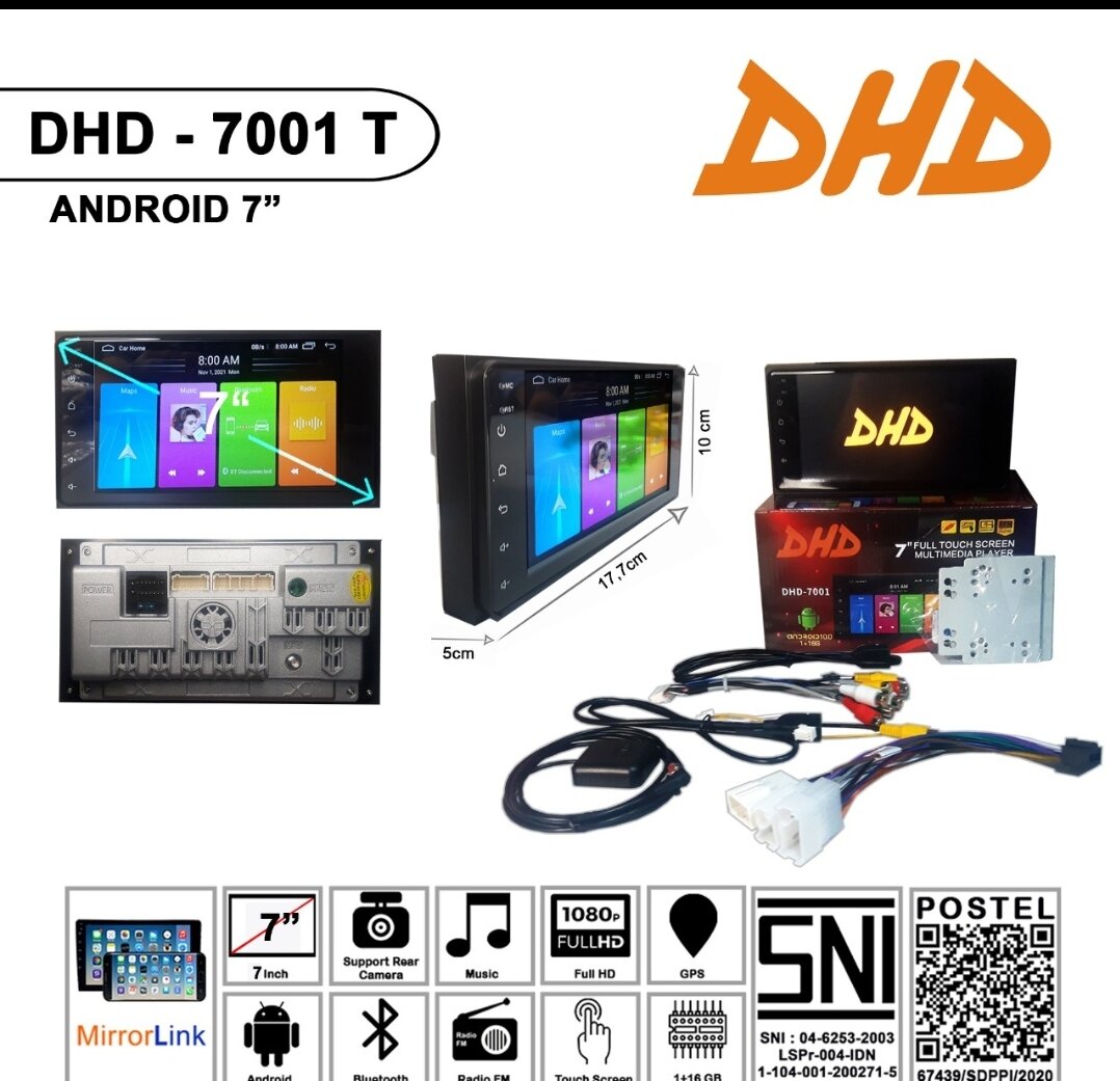 Head Unit Android 7inch Dhd Oem Toyota Harga 800,000 rupiah*Gratis Ongkir