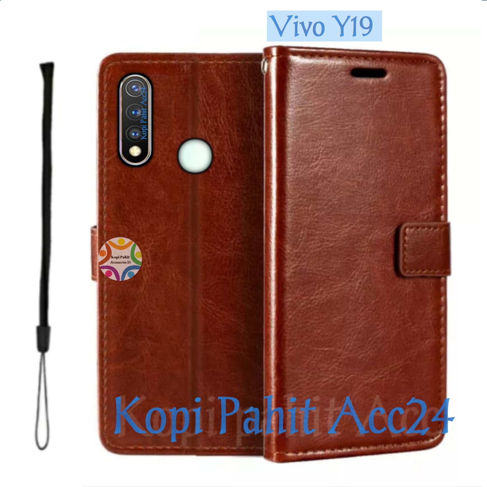 Case Untuk Hp Vivo Y19 Vivo 1915 Flip Cover Wallet Sarung Hp