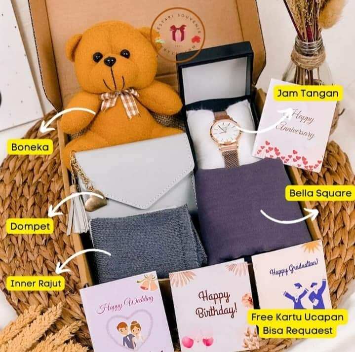 Hampers hadiah Kado Ulang Tahun untuk pacar - Kado Anniversary paket hemat lengkap murah