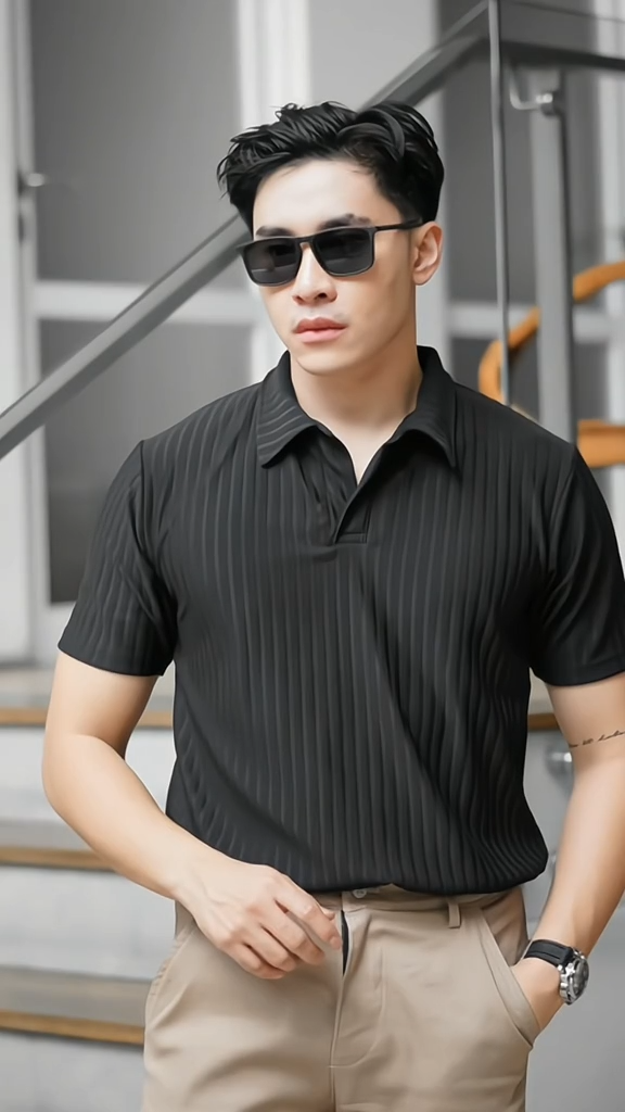Polo Shirt Pria Dewasa Kaos kerah Pria lengan pendek bahan knit premium terbaru