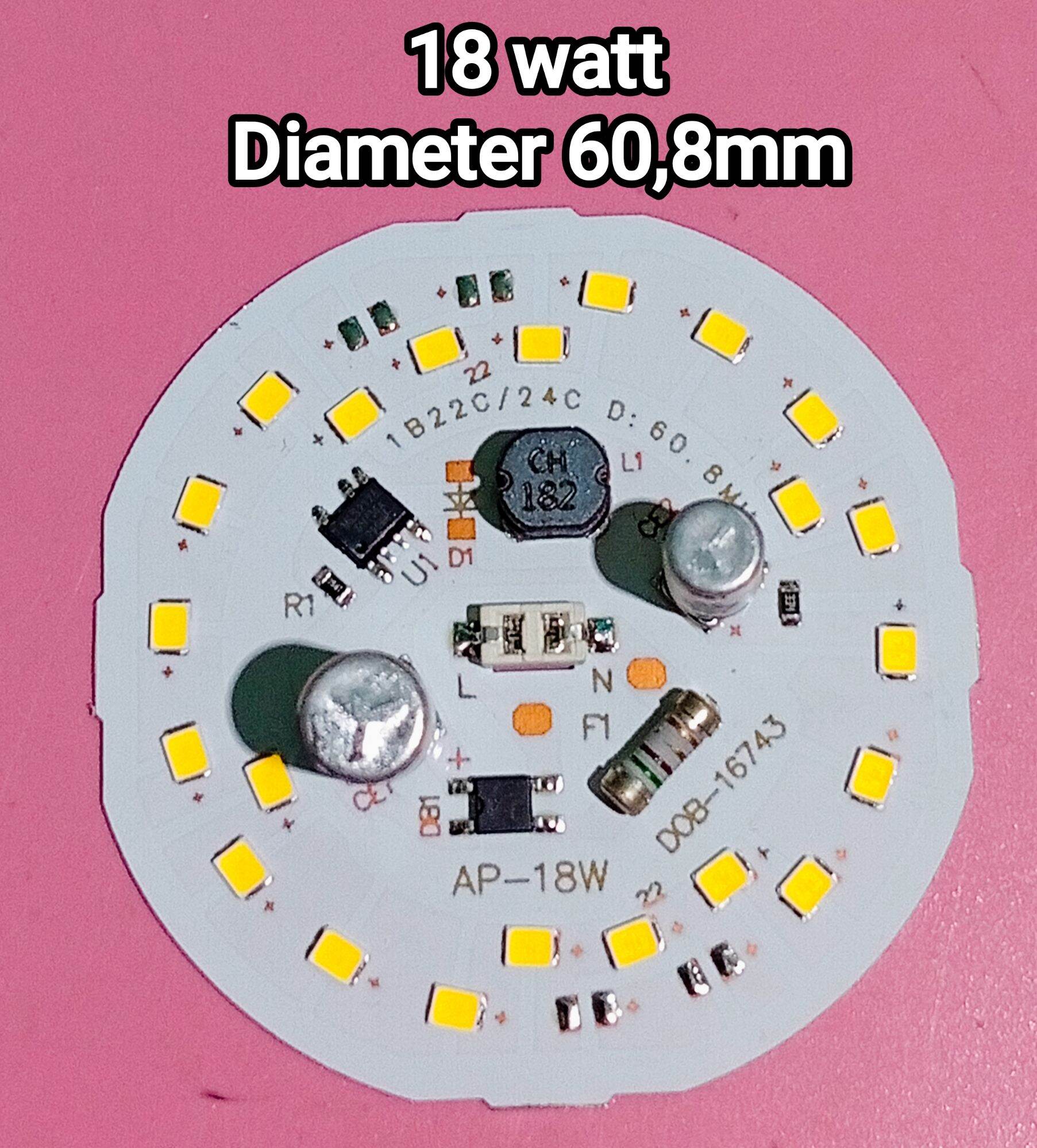 PCB LED AC PUTIH TERANG 9 12 15 18 20 25 WATT