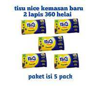 tisu nice kemasan baru 2 ply 360 helai paket 5 pack