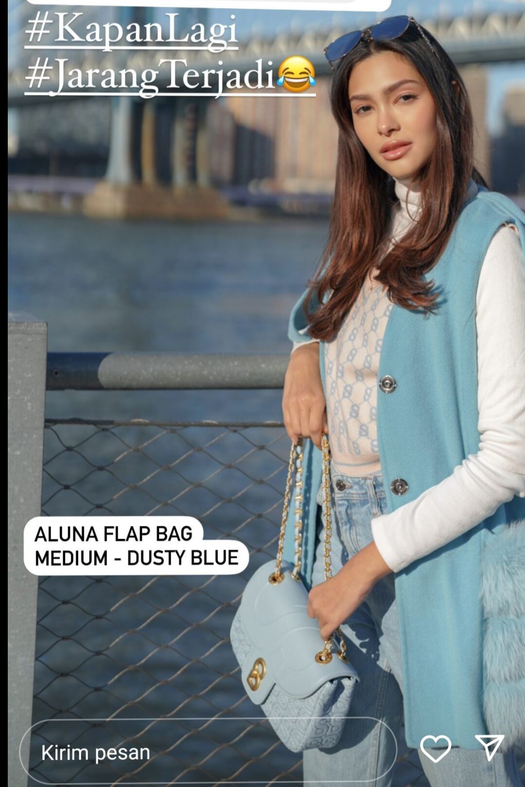 Jual Aluna Flap Bag Buttonscarves Original - Appricot, Larga