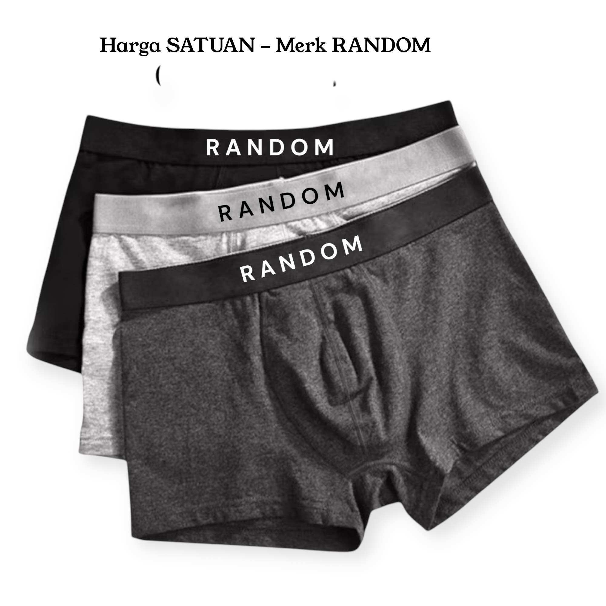 Boxer Pria - Celana Dalam Pria Elastis Premium - Harga Satuan Harga 12,500 rupiah*Gratis Ongkir