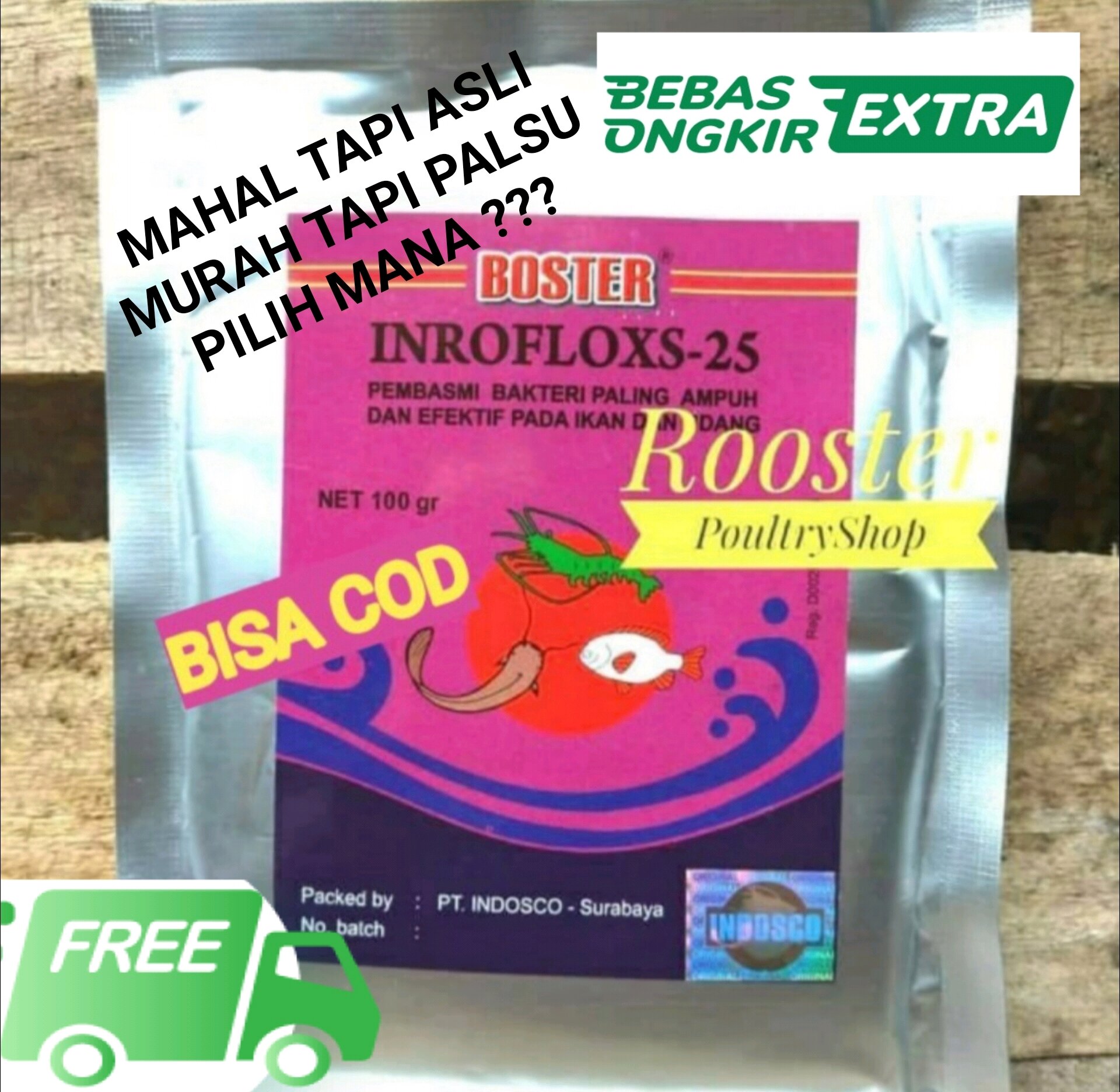 Boster Inrofloxs 25 Serbuk Obat Ikan Boster Obat Ikan Sakit Lazada