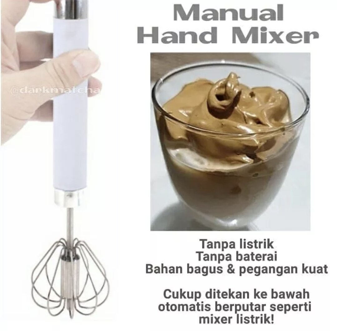 1 pc Hand mixer manual better beater alat pengocok tanpa listrik