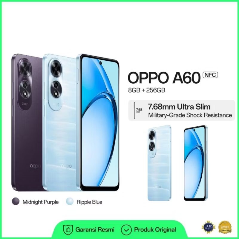 HP OPPO A60 RAM 8GB ROM 256GB - Garansi resmi Oppo indonesia Harga  2,999,000 Ringgit*Penghantaran Percuma